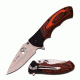 Elk Ridge Folding Blade, 3.25in, Stainless Steel Blade, Brown Wood Handle ER-566SPW