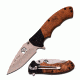 Elk Ridge Folding Blade, 3.25in, Stainless Steel Blade, Burl Wood Handle ER-566SBW