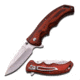 Elk Ridge Folding Blade, 3.5in, Stainless Steel Blade, Brown Pakkawood Handle ER-A004SW