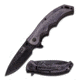 Elk Ridge Folding Blade, 3.5in, Stainless Steel Blade, Mahei Grey Pakkawood Handle ER-A004GY