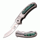 Elk Ridge Folding Blade, 3.5in, Stainless Steel Blade, Stainless Steel Acrylic Insert Handle ER-A014GN