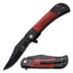 Elk Ridge Folding Blade, 3.75in, Stainless Steel Blade, Brown Pakkawood Handle ER-A009BW
