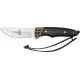 Elk Ridge Hunter Fixed Blade Knife 3.625in, 3.375in, Upswept Blade, Black Wood Handle ER088