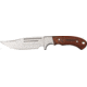 Elk Ridge Hunter Fixed Blade Knife, 9.25in, Upswept Blade, Brown Rich Grain Wood Handle ER052