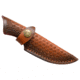 Elk Ridge Persian Fixed Blade Knife, 3.5 in, Damascus Steel, Brown, ER-050DM