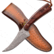 Elk Ridge Persian Fixed Blade Knife, 3 in, Damascus Steel, Brown, ER-299RDM