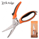 Elk Ridge Trek Clamshell Spring Loaded Shears, 5Cr15 Stainless Steel, Black/Orange, ER-TKSH001