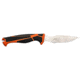 Elk Ridge Trek Fixed Blade Caping Knife, 4in, Stainless Steel 8Cr13MoV, Drop Point, Black/Orange Handle, ER-TKFIX003CS