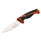 Elk Ridge Trek Fixed Blade Caping Knife, 4in, Stainless Steel 8Cr13MoV, Drop Point, Black/Orange Handle, ER-TKFIX003CS