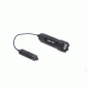 Alpha 1-Cell LED Flashlight,Black,415 Lumens w/Crenellated Bezel Ring,Flood Lens,Remote Tape Switch w/5in Cable