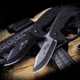 Emerson Mini CQC-8 Horseman Folding Knife w/ Serrated Blade, Black Finish, 3.54 in Blade, MC8-BTS