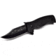 Emerson Sheepdog Bowie Folding Knife w/ Serrated Blade, Black Finish, 3.5 in Blade, SHPDG-BW-BTS