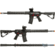 EMG F-1 Firearms UDR-15 AR15 2.0 eSilverEdge Full Metal Airsoft AEG Training Rifle, RS3 Stock, 400 FPS, Black/Red, eUDR-BR-3 400FPS