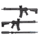 EMG KRYTAC/BARRETT Firearms REC7 DI AR15 AEG Training Rifle, Length Carbine, Black, KTAEG-BREC7C-BK01