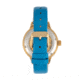 Empress Alice Automatic MOP Skeleton Dial Leather-Band Watch, Blue, One Size, EMPEM3204