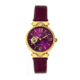Empress Alouette Automatic Semi-Skeleton Leather-Band Watch, Fuschia - Womens, EMPEM3401