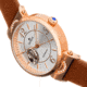 Empress Alouette Automatic Semi-Skeleton Leather-Band Watch, Light Brown - Womens, EMPEM3405