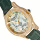 Empress Augusta Automatic Mosaic Mother-of-Pearl Leather-Band Watch, Gold/Green, One Size, EMPEM3503