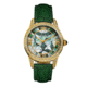 Empress Augusta Automatic Mosaic Mother-of-Pearl Leather-Band Watch, Gold/Green, One Size, EMPEM3503