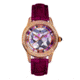 Empress Augusta Automatic Mosaic Mother-of-Pearl Leather-Band Watch, Rose Gold/Fuchsia, One Size, EMPEM3505