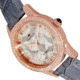 Empress Augusta Automatic Mosaic Mother-of-Pearl Leather-Band Watch, Rose Gold/Grey, One Size, EMPEM3504