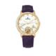 Empress Quinn Semi-Skeleton Dial Leather-Band Watch, Purple, EMPEM2705