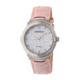 Empress Francesca Automatic MOP Leather-Band Watch, White/Light Pink EMPEM2202