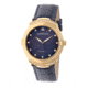 Empress Francesca Automatic MOP Leather-Band Watch, Black/Navy EMPEM2204