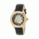 Empress Godiva Automatic Mother-Of-Pearl Skeleton Dial Leather-Band Watch, Rose Gold/Black, Standard EMPEM1107