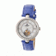 Empress Stella Semi-Skeleton Leather Band Watch, White/Purple EMPEM2103