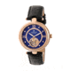 Empress Stella Semi-Skeleton Leather Band Watch, Purple/Black EMPEM2106