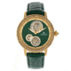 Empress Tatiana Automatic Semi-Skeleton Leather-Band Watch, Green, One Size, EMPEM2904