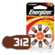 Energizer EZ Turn &amp; Lock Size 312 Hearing Aid Batteries, Pack of 8 AZ312DP-8