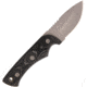 Entrek Mink Fixed Blade Knife, 3in, Black, Canvas Micarta Handle EN36