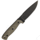 Entrek Nighthawk Knife, 9in Overall, 4.5in Black 440C SS Drop Point, Green Canvas Micarta Handle, Black Kydex Sheath, NIGHTHAWK