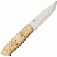 Enzo Trapper O1 Fixed Blade Knife,3.75in,Carbon Steel Blade,Curly Birch Handle BRI2054
