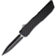 EOS Harpoon OTF Automatic Folding Knives, 5.38in Closed, 3.75in Two-Tone Double Edge MagnaCut Steel Dagger Blade, Black Aluminum Handle w/ Carbon Fiber Onlay, EOS122
