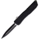 EOS Auto Harpoon OTF Automatic Folding Knife, 3.75in, MagnaCut Steel, Two-Tone Satin Double Edge Dagger Blade, Black Sculpted Aluminum Handle, AUTO BLACK 2 TONE HEX DAGGER