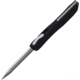 EOS Harpoon OTF Tanto Automatic Folding Knife, 5.38in Closed, 3.75in Stonewash CPM-20CV Stainless Tanto Blade, Black Anodized Aluminum Handle, AUTO BLACK AND SATIN TANTO