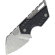 EOS Krab 007 Fixed Blade Knife, 5in Overall, 2in Cpm-154 SS Blade, Carbon Fiber Handle, Stonewash And Satin Blade, 007 Hardware, Black Kydex Sheath, EOS003