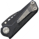 EOS Prawn Folder DLC Spear Folding Knife, 2in Black Dlc Coated SS Spear Point Blade, Black Dlc Coated Titanium Handle, EOS026