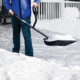 Ergiesystems 18in Two-Handed Ergonomic Snow Shovel, Black SNW101