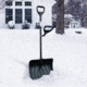 Ergiesystems 18in Two-Handed Ergonomic Snow Shovel, Black SNW101