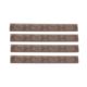 ERGO 7-Slot KeyMod Wedgelok Rail Cover, 4 Pack, American Flag, Dark Earth, 4330-4PK-Flag-DE
