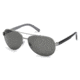Ermenegildo Zegna EZ0004 Sunglasses - Shiny Light Ruthenium Frame Color, Smoke Lens Color