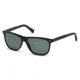 Ermenegildo Zegna EZ0009 Sunglasses - Shiny Black Frame Color, Green Lens Color