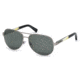Ermenegildo Zegna EZ0010 Sunglasses - Matte Light Ruthenium Frame Color, Green Lens Color