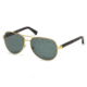 Ermenegildo Zegna EZ0010 Sunglasses - Shiny Endura Gold Frame Color, Green Polarized Lens Color