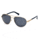 Ermenegildo Zegna EZ0011 Sunglasses - Shiny Rose Gold Frame Color, Blue Lens Color