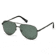 Ermenegildo Zegna EZ0027 Sunglasses - Matte Gun Metal Frame Color, Green Lens Color